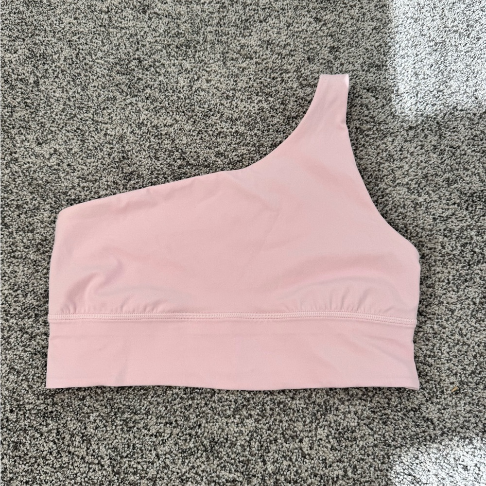 lululemon athletica One-Shoulder Sports Bra in Light Pink
